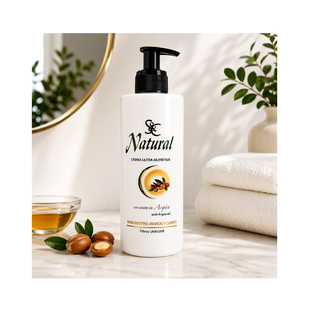 Crema Natural con Aceite de Argan