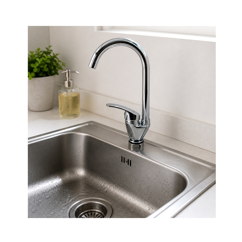 Llave Mezcladora Cuello de Ganzo Flansy
