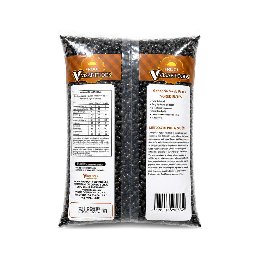 Frijol Negro Visab Foods (1kg)