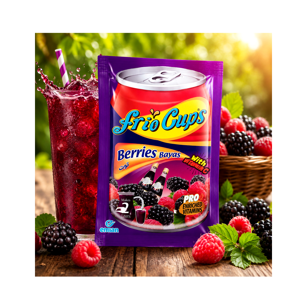 Refresco en polvo Frio Cups Sabor Moras (10g)