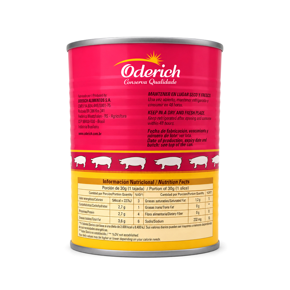 Jamonilla Oderich de Cerdo (340g)