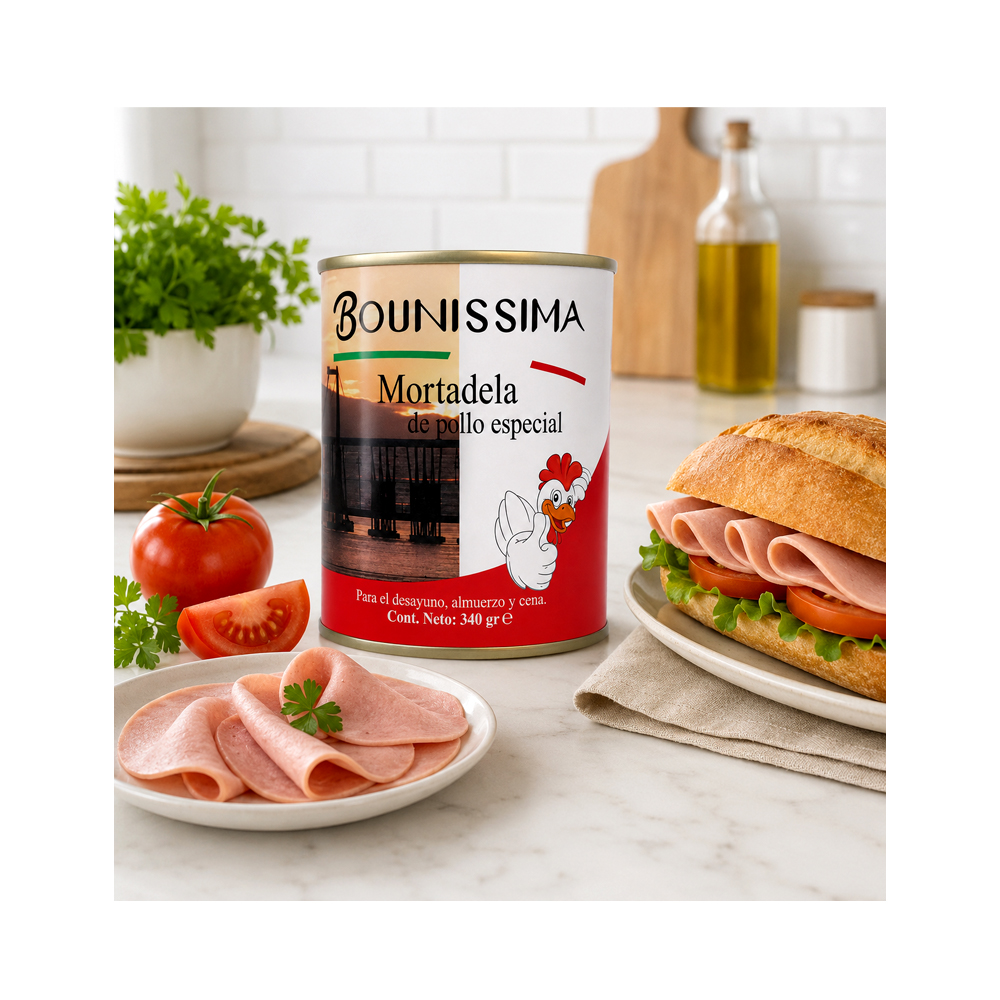 Spam Bounissima Mortadella de Pollo (340g)