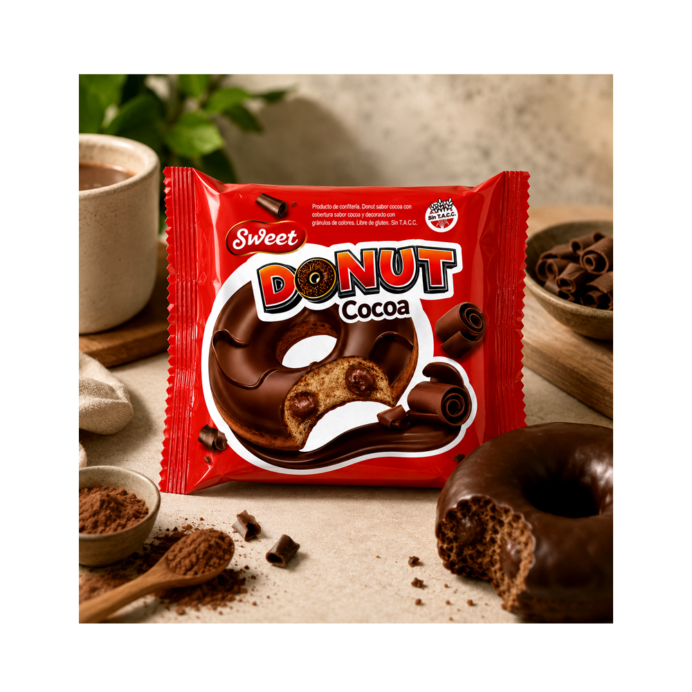 Donut Chocolate + Cocoa Super Dulce