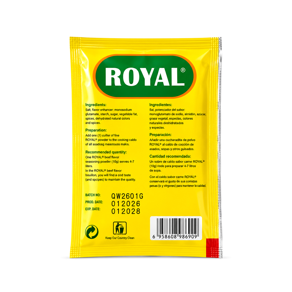 Caldo en Polvo de Res Royal (10g)