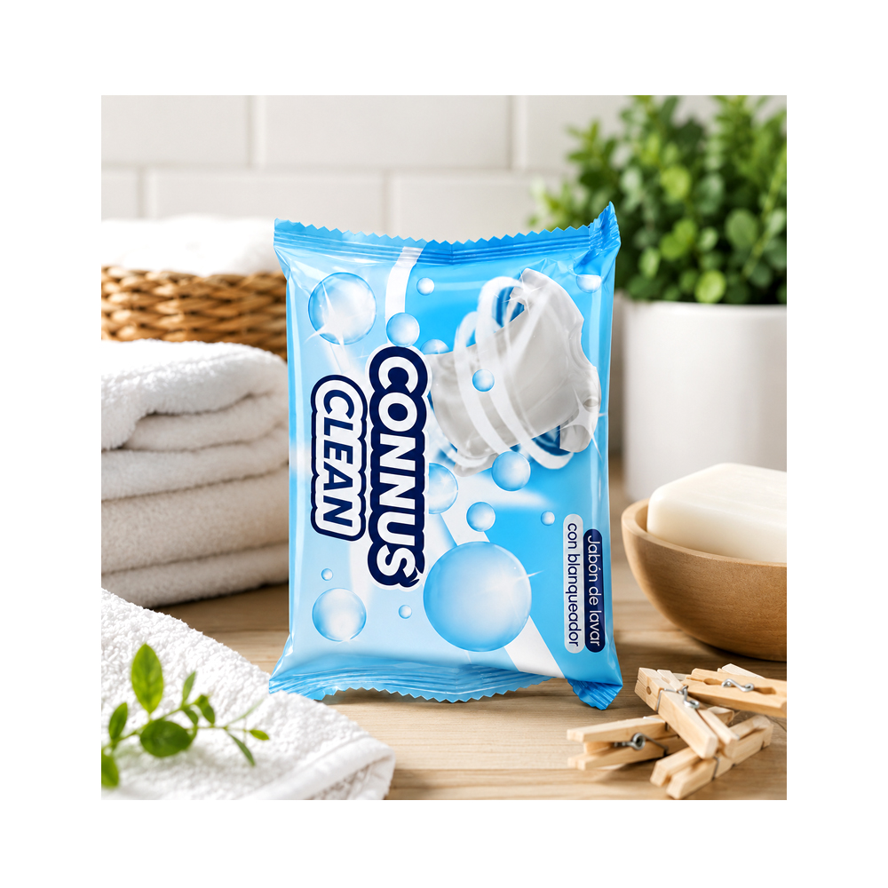 Jabón de Lavar con Blanqueador Connus Clean (138g)