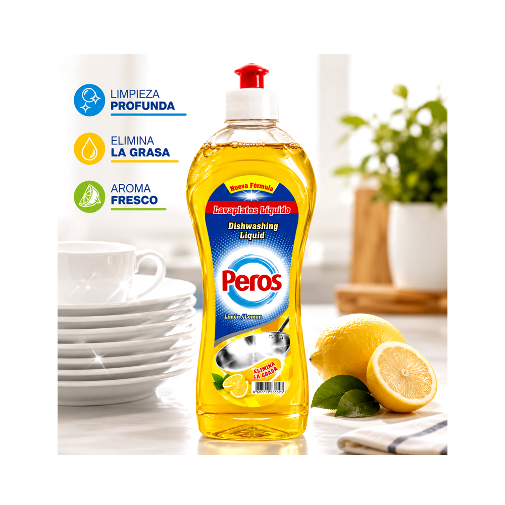 Lavaplatos Liquido Peros de Limón (486ml)