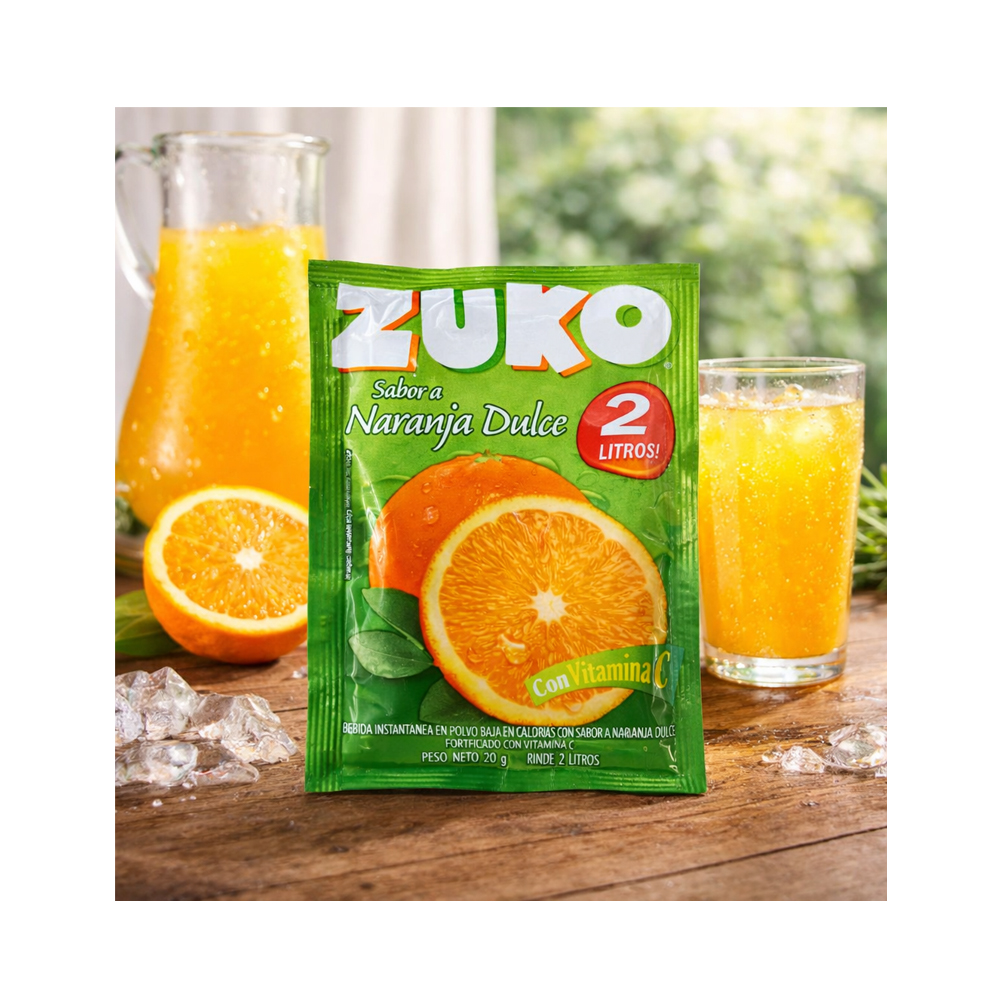 Pack de 10uds Refresco Zuko de Naranja Dulce (20g)
