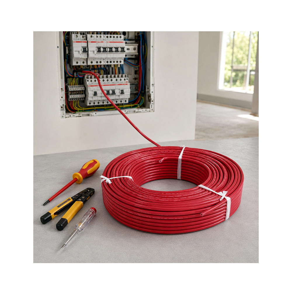 Cable Eléctrico Q7-LUMINA con Conductor Trenzado y Cubierta de Nailon Rojo (100m)