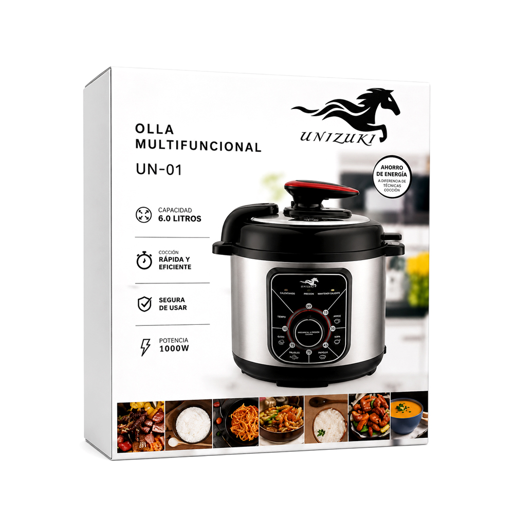 Olla Multifuncional Plateada Unizuki (6L)