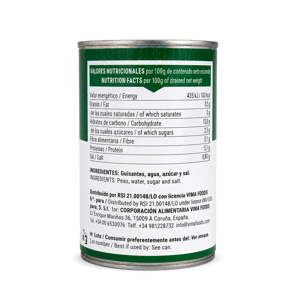 Guisantes al Natural Vima (390g)