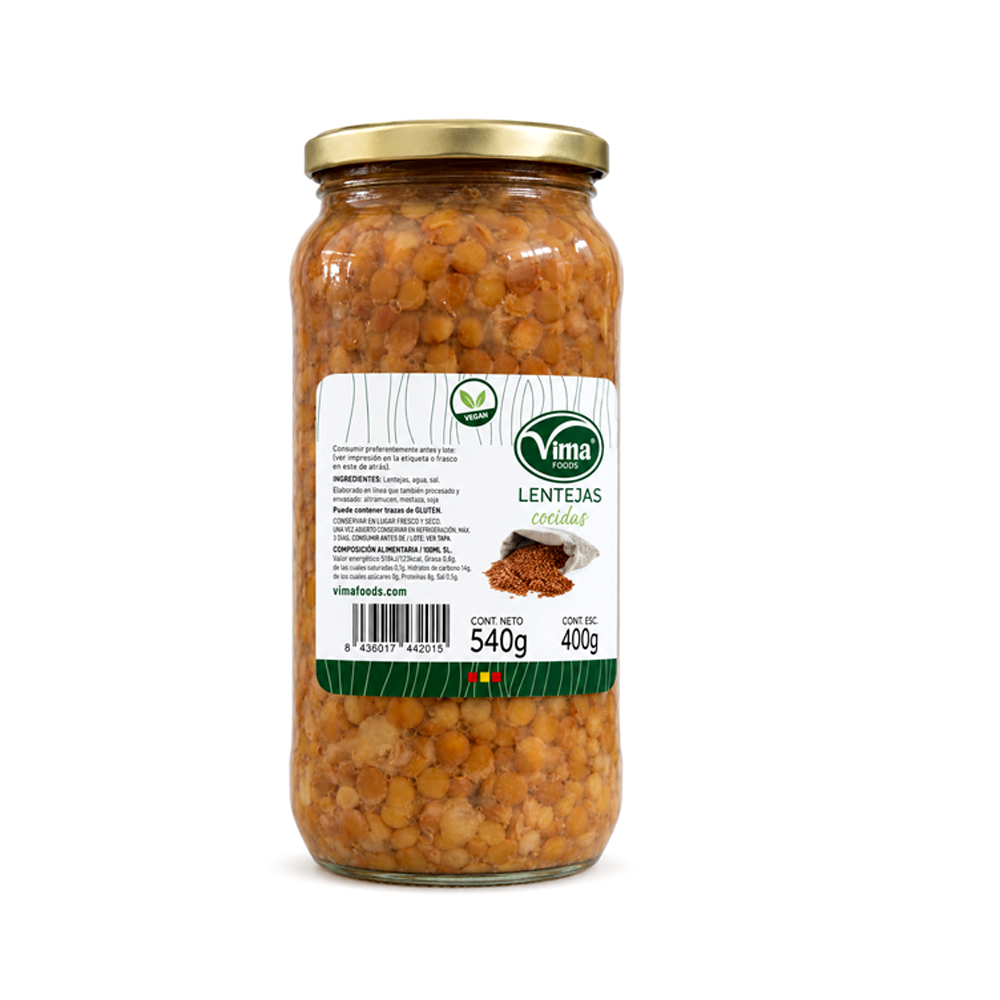Lentejas Cocidas Vima (540g)