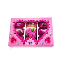 Jarra de Cristal con 6uds de Vasos con Diseño de Rosas Moradas