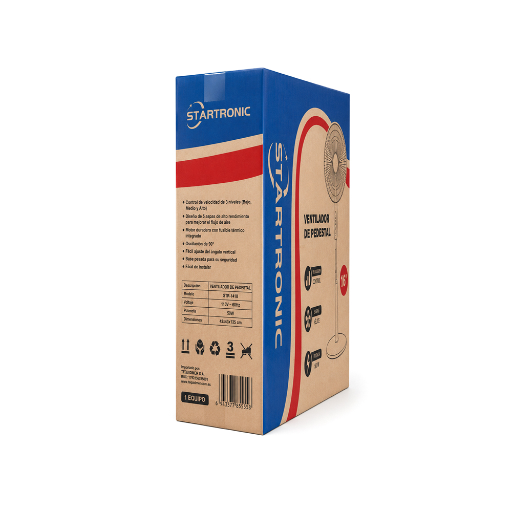 Ventilador de Pedestal Startronic 16¨(50w)