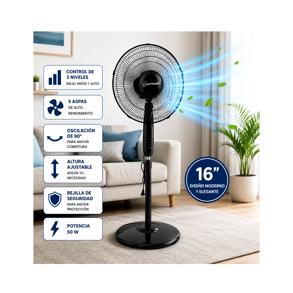 Ventilador de Pedestal Startronic 16¨(50w)
