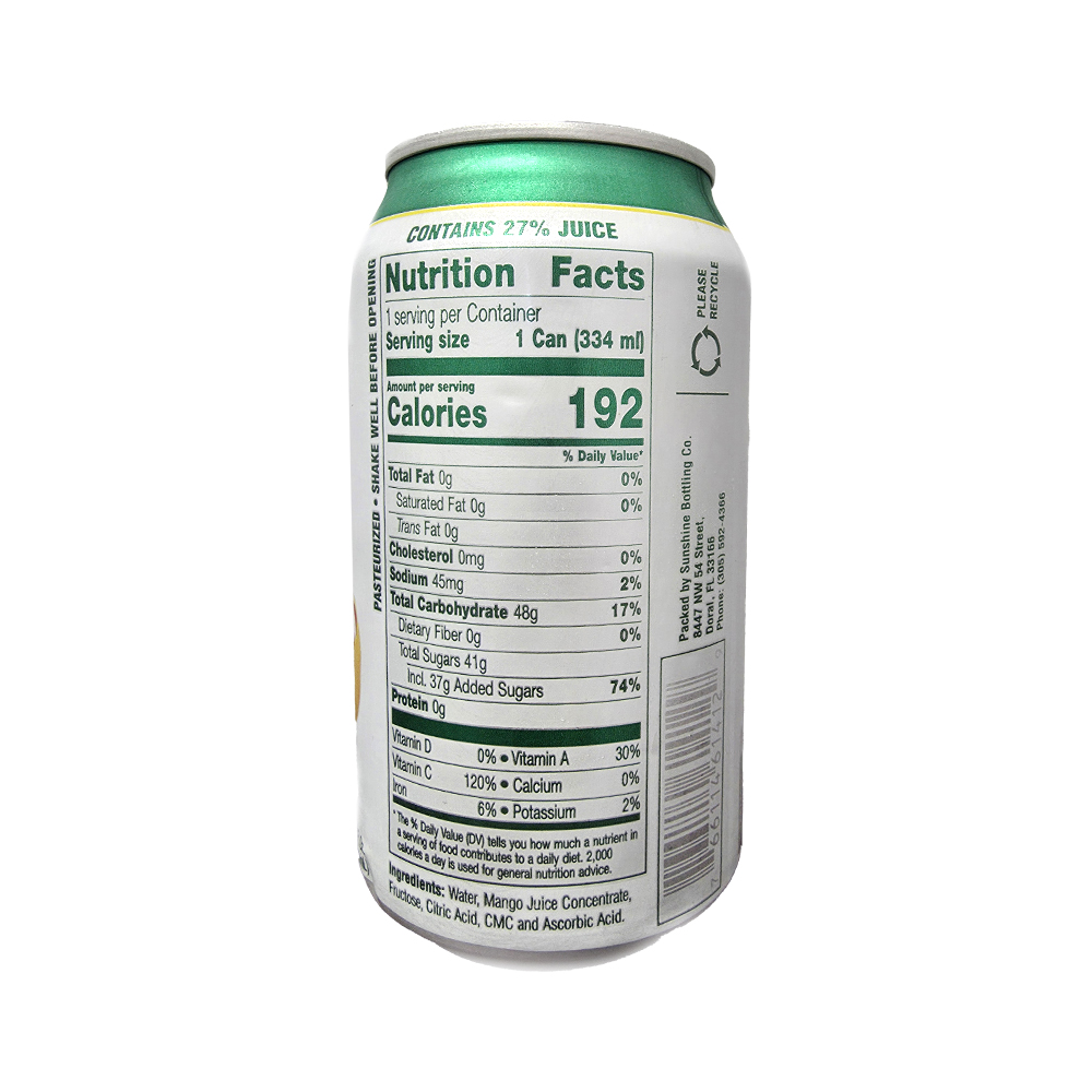 Pack 6uds Néctar sabor Mango Sunchy (6x334 ml)