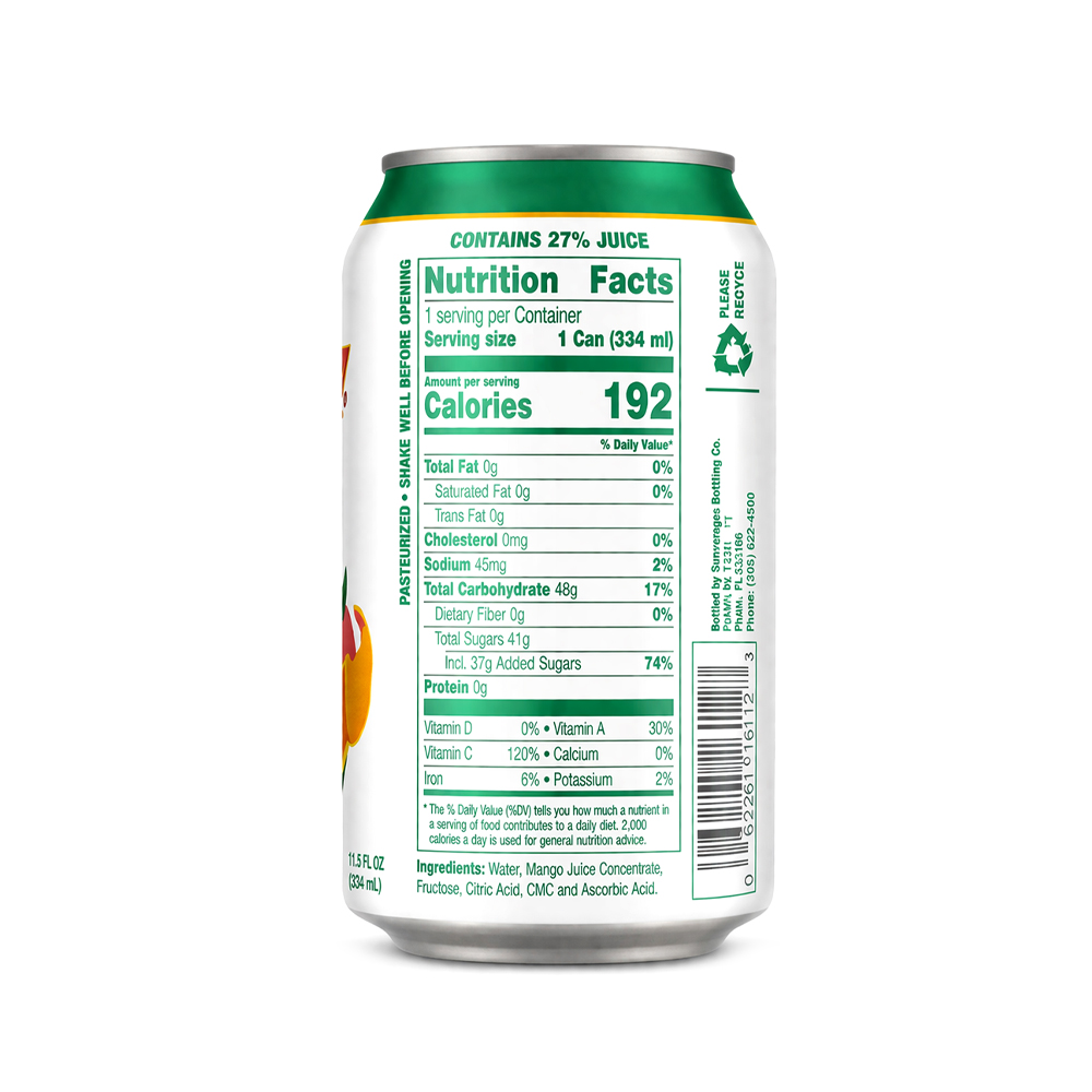 Pack 6uds Néctar sabor Mango Sunchy (6x334 ml)