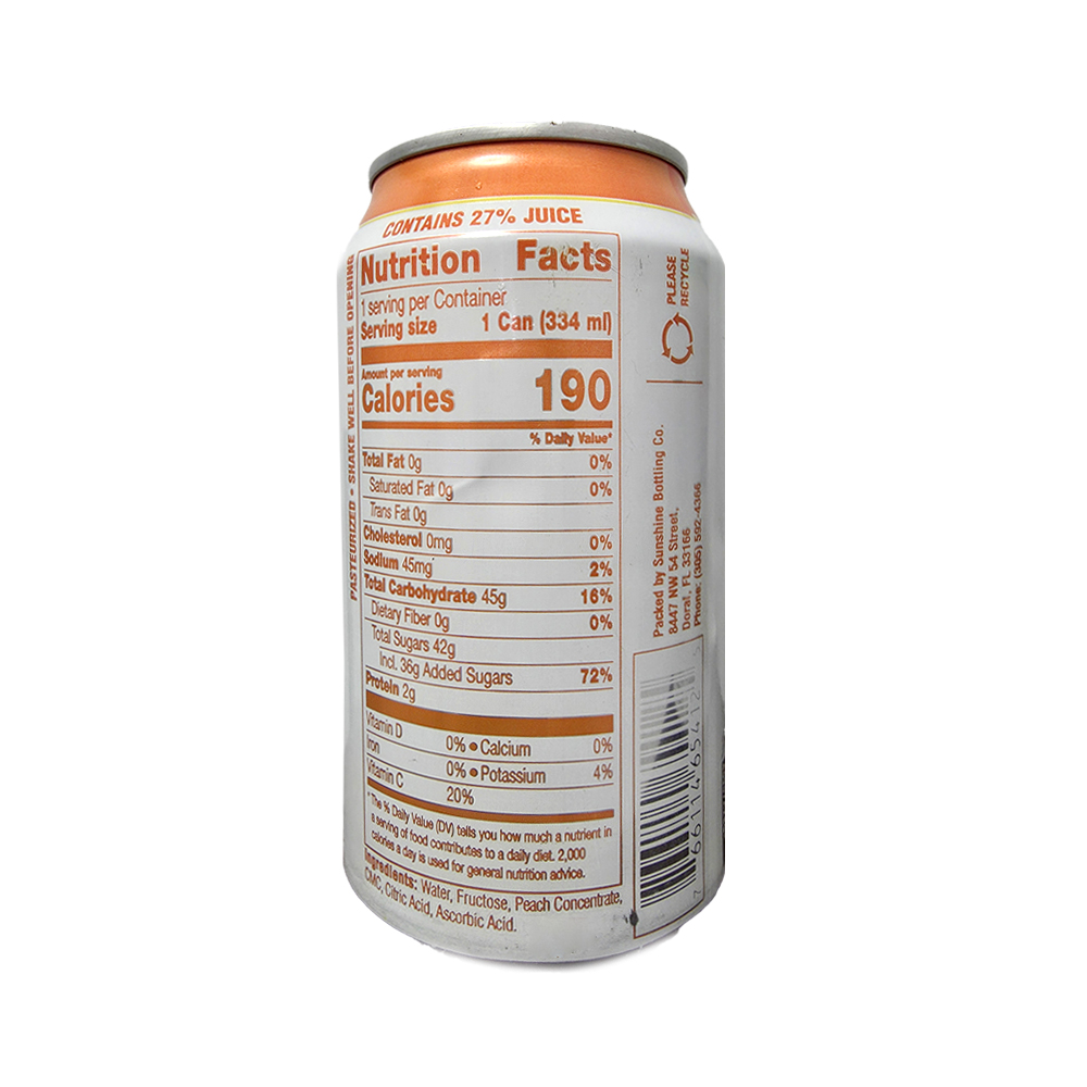 Pack 6uds Néctar sabor Melocotón Sunchy (6x334 ml)