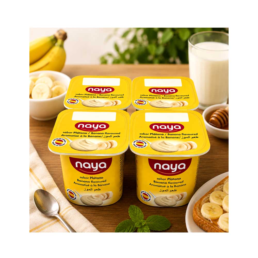Yogur Sabor Plátano Naya (4X125g)