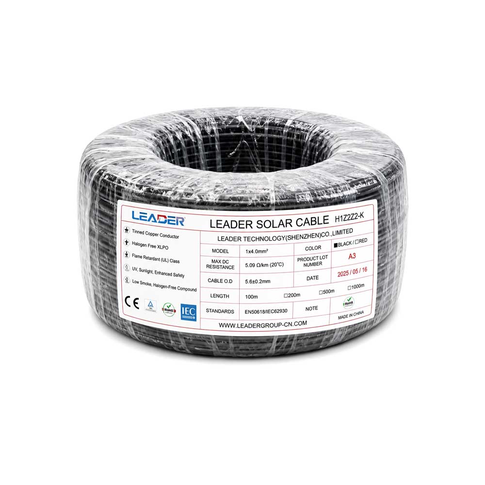 Cable Solar LEADER Color Negro (100m)