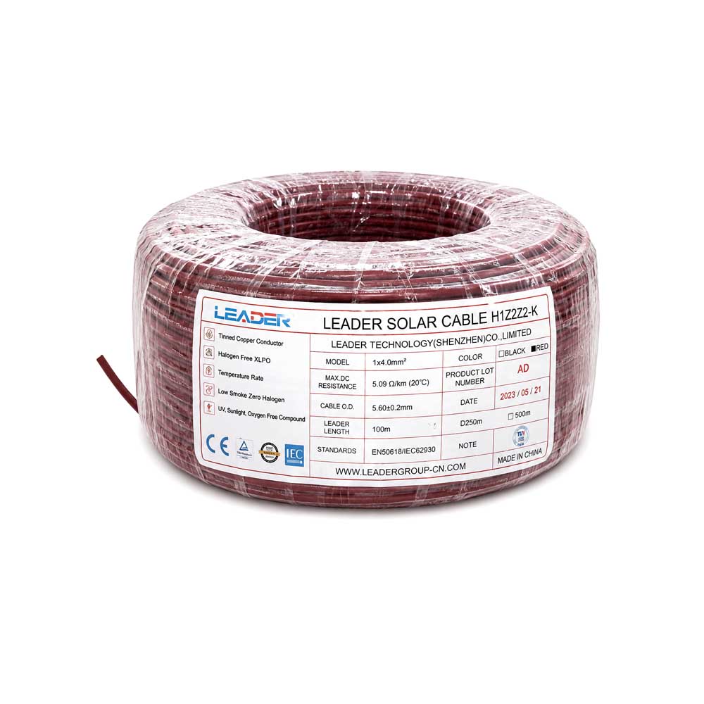 Cable Solar LEADER Color Rojo (100m)