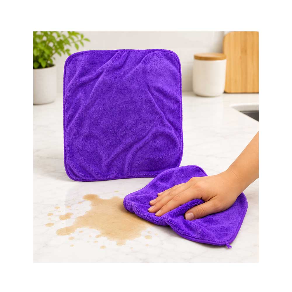 Toallita Poliamida Color Morado Fuerte (33x33cm)