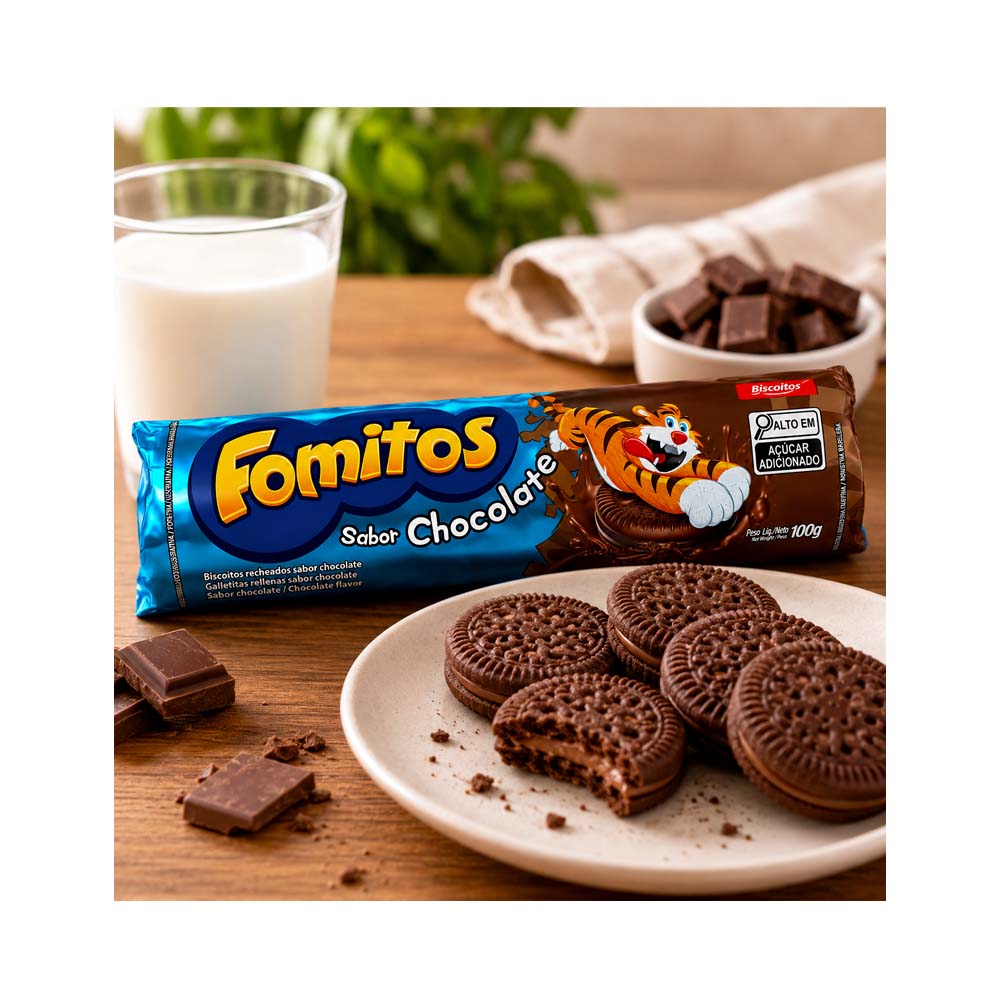 Galletas Rellenas Fomitos Sabor Chocolate (100g)