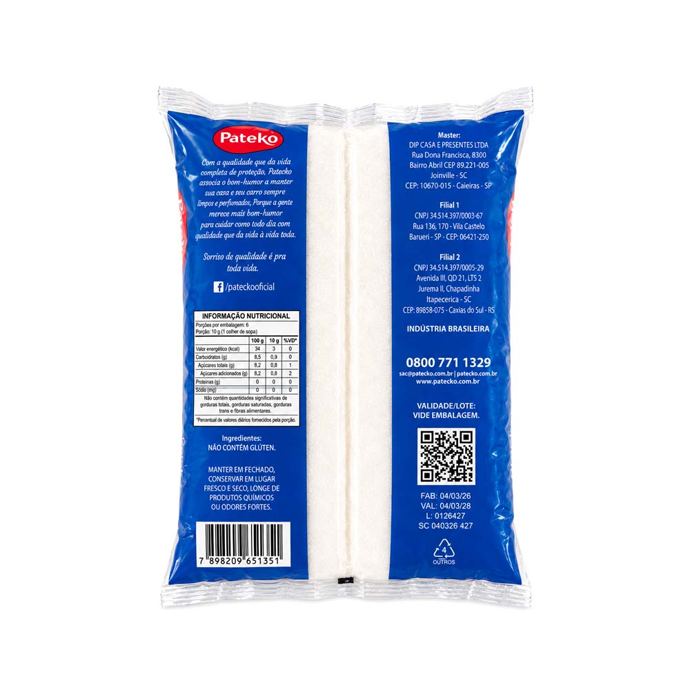 Azúcar Cristal Blanco Pateko (1kg)