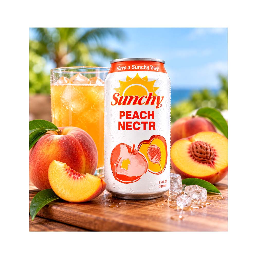 Pack 6uds Néctar sabor Melocotón Sunchy (6x334 ml)