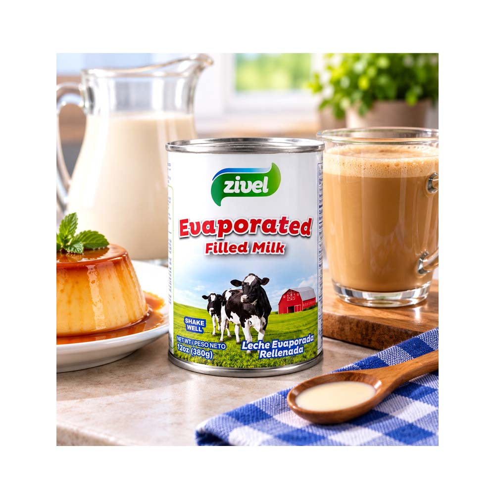 Pack de 12uds de Leche Evaporada Rellenada Zivel (12x380g)