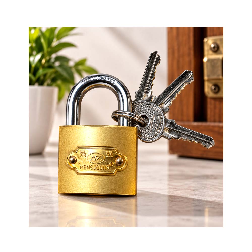 Candado de Bronce 40mm con 3 Llaves