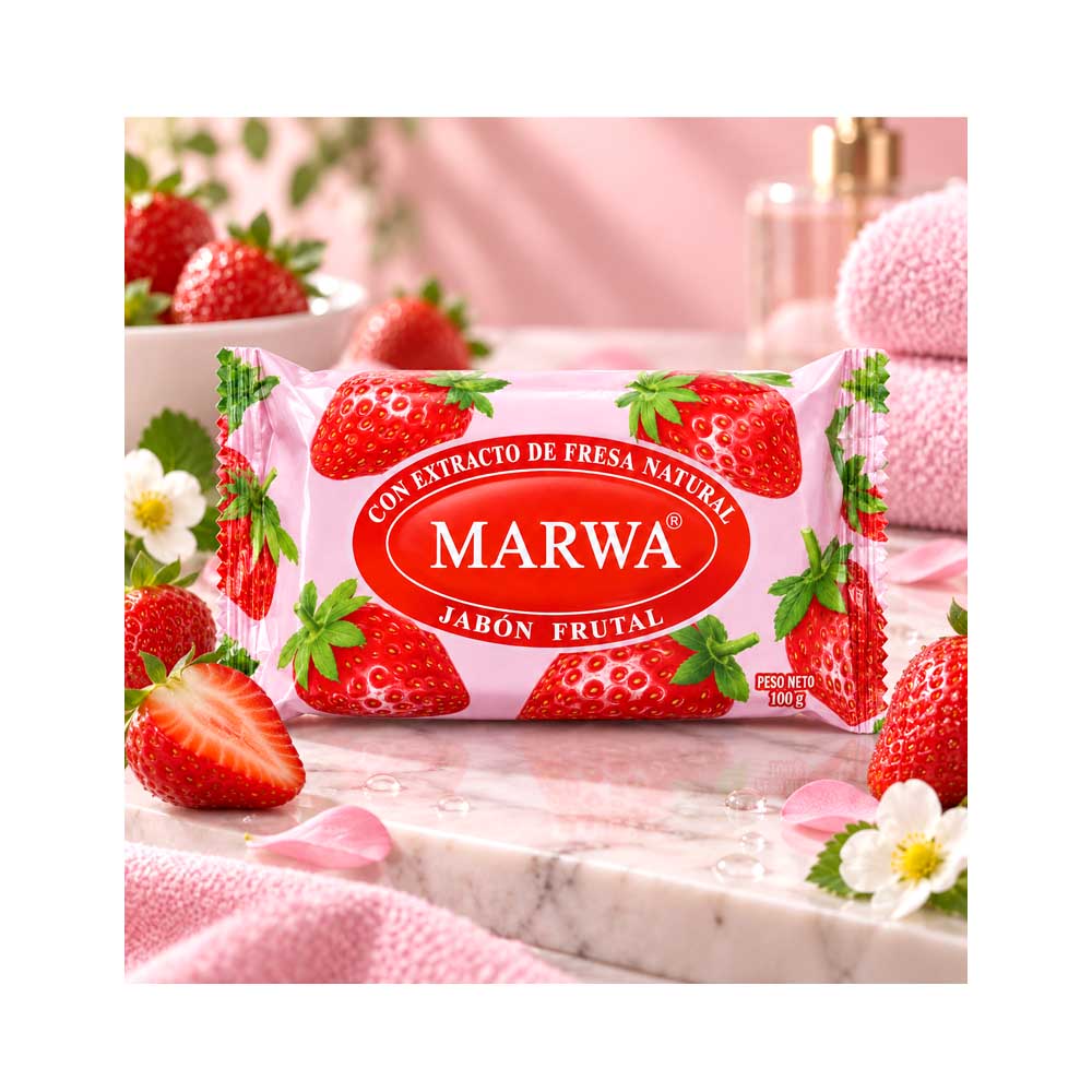 Jabón Frutal Marwa de Fresa (100g)