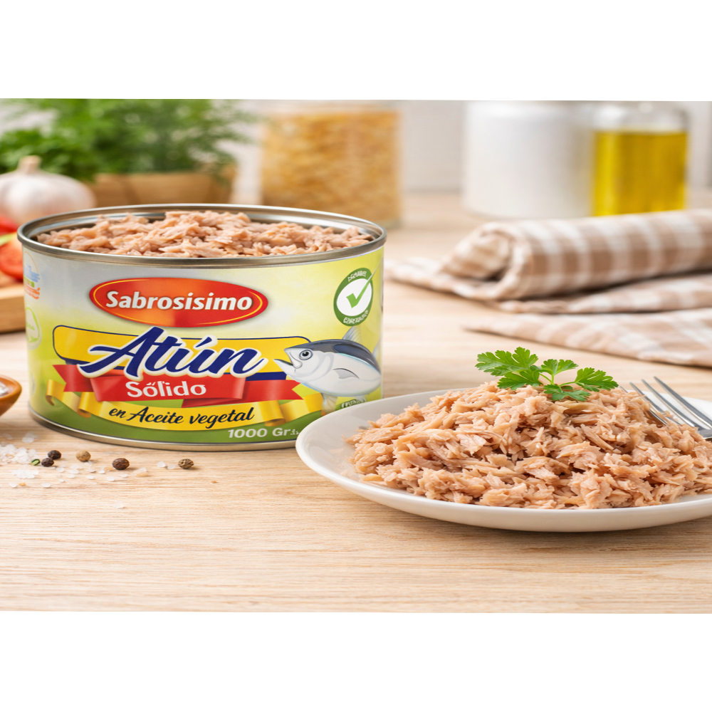 Atún en Aceite Vegetal Premium (1000g)