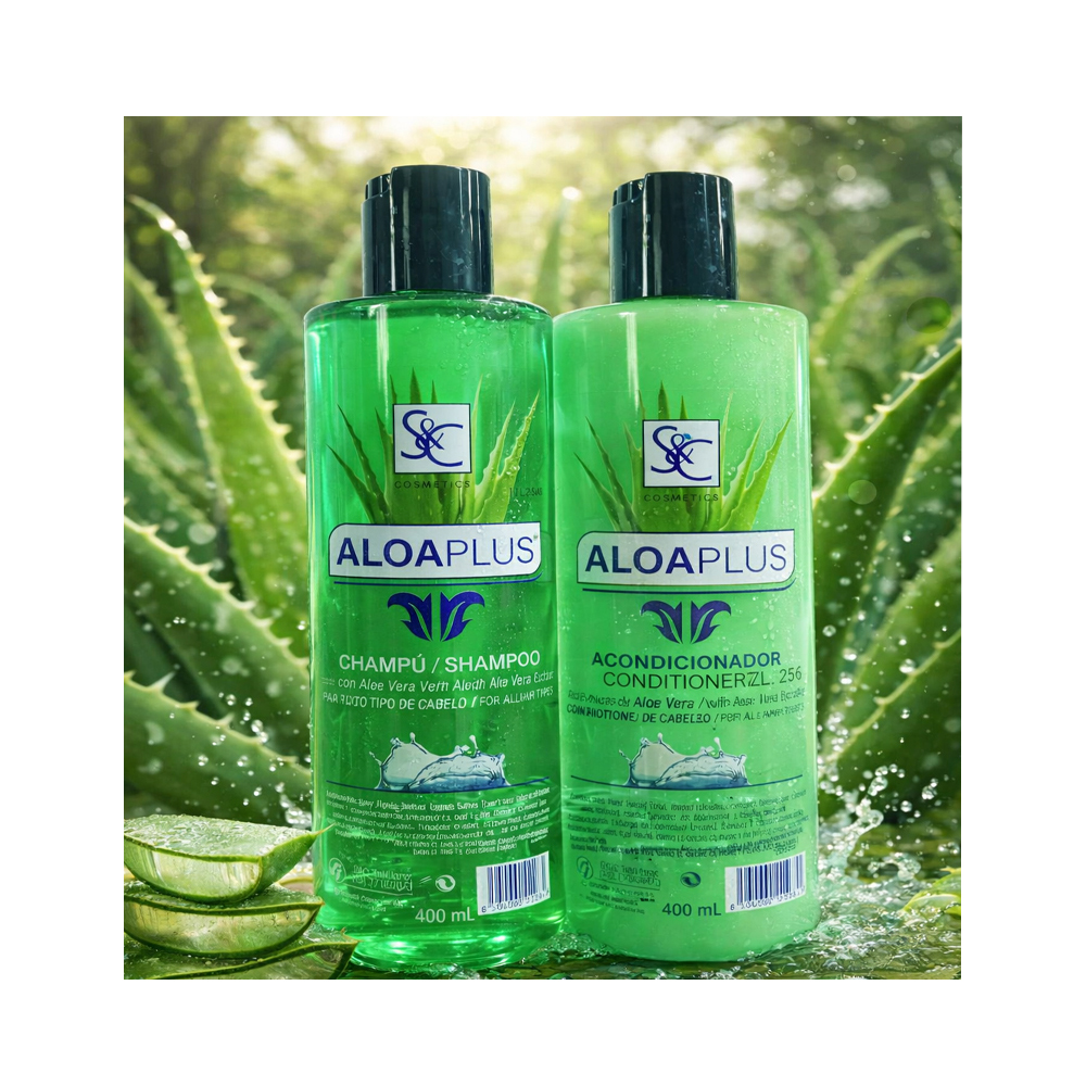 Shampoo & Acondicionador Aloa Plus (400ml)