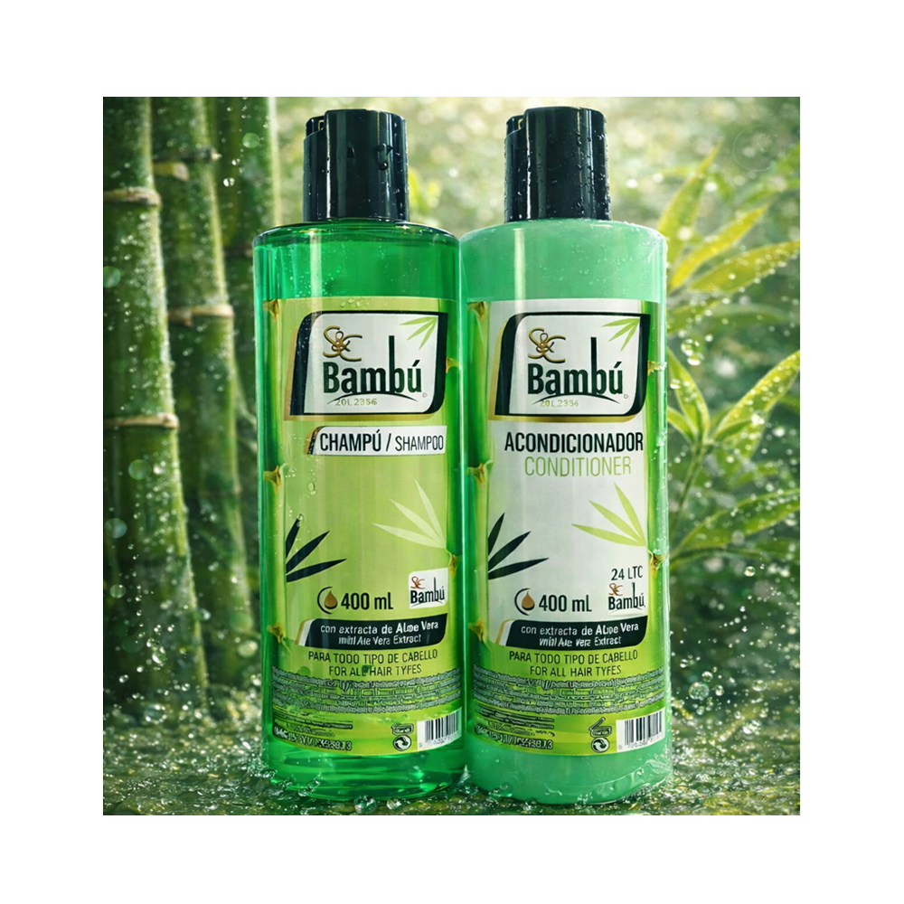 Shampoo & Acondicionador Bambú (400ml)