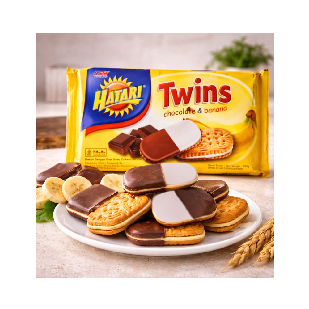 Galletas Rellenas de Chocolate y Plátano (190g)