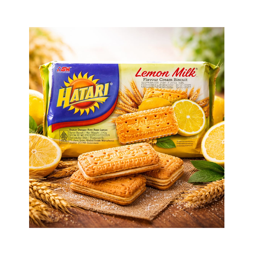 Galletas Rellenas de Crema de Leche y Limón (190g)