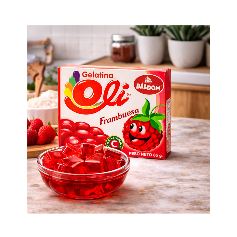 Gelatina de Frambuesa Oli (85g)