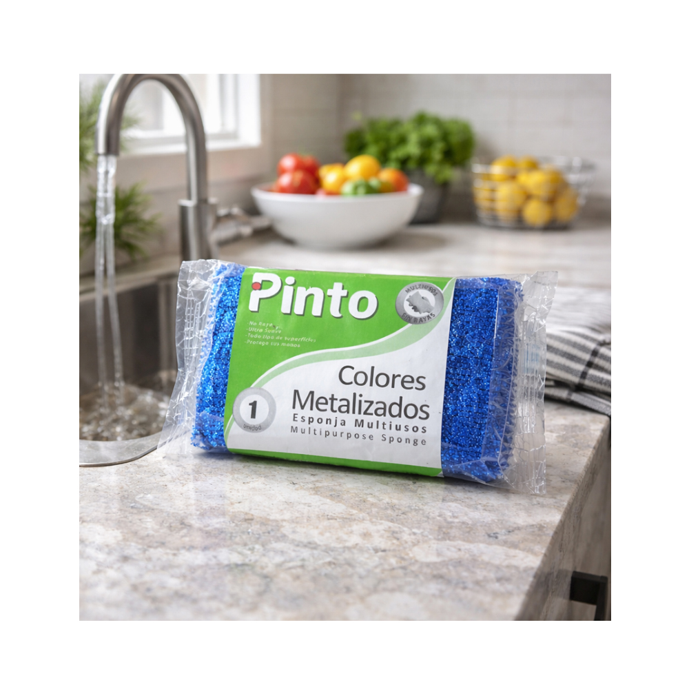 Esponja Multiusos Color Metalizado