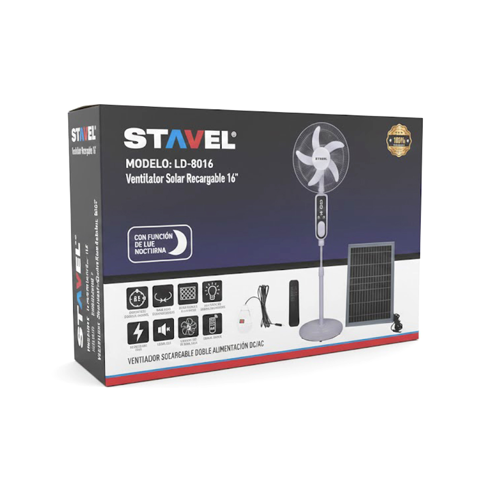 Ventilador Solar Recargable