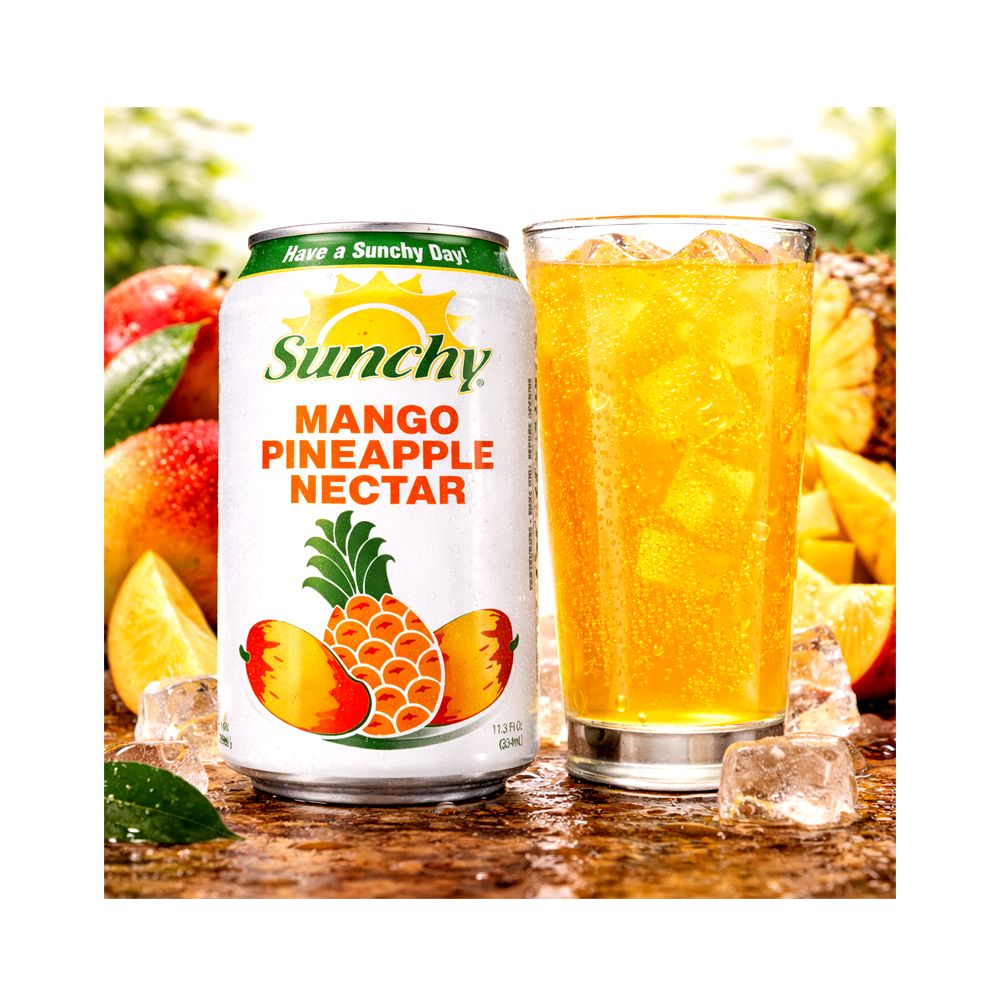 Pack 6uds Néctar de Mango & Piña Sunchy (6x330ml)