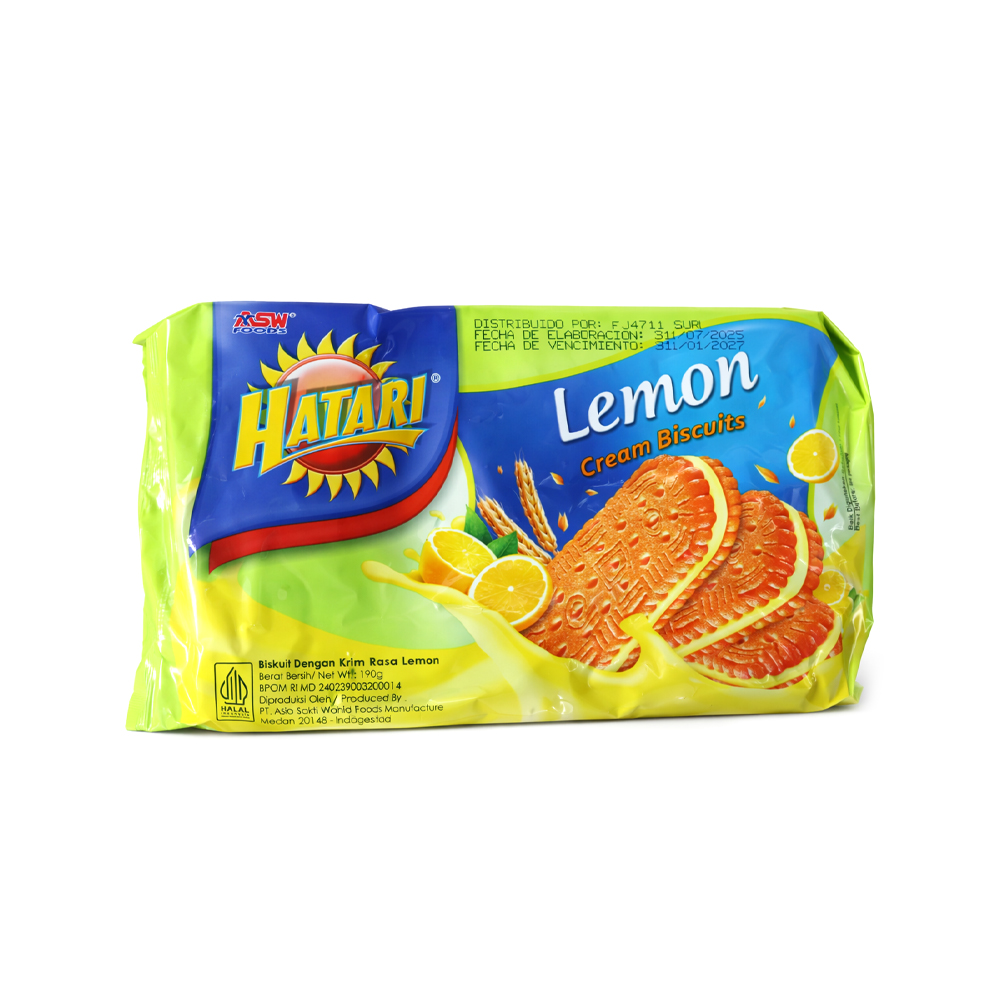 Galletas Rellenas de Crema de Limón (190g)