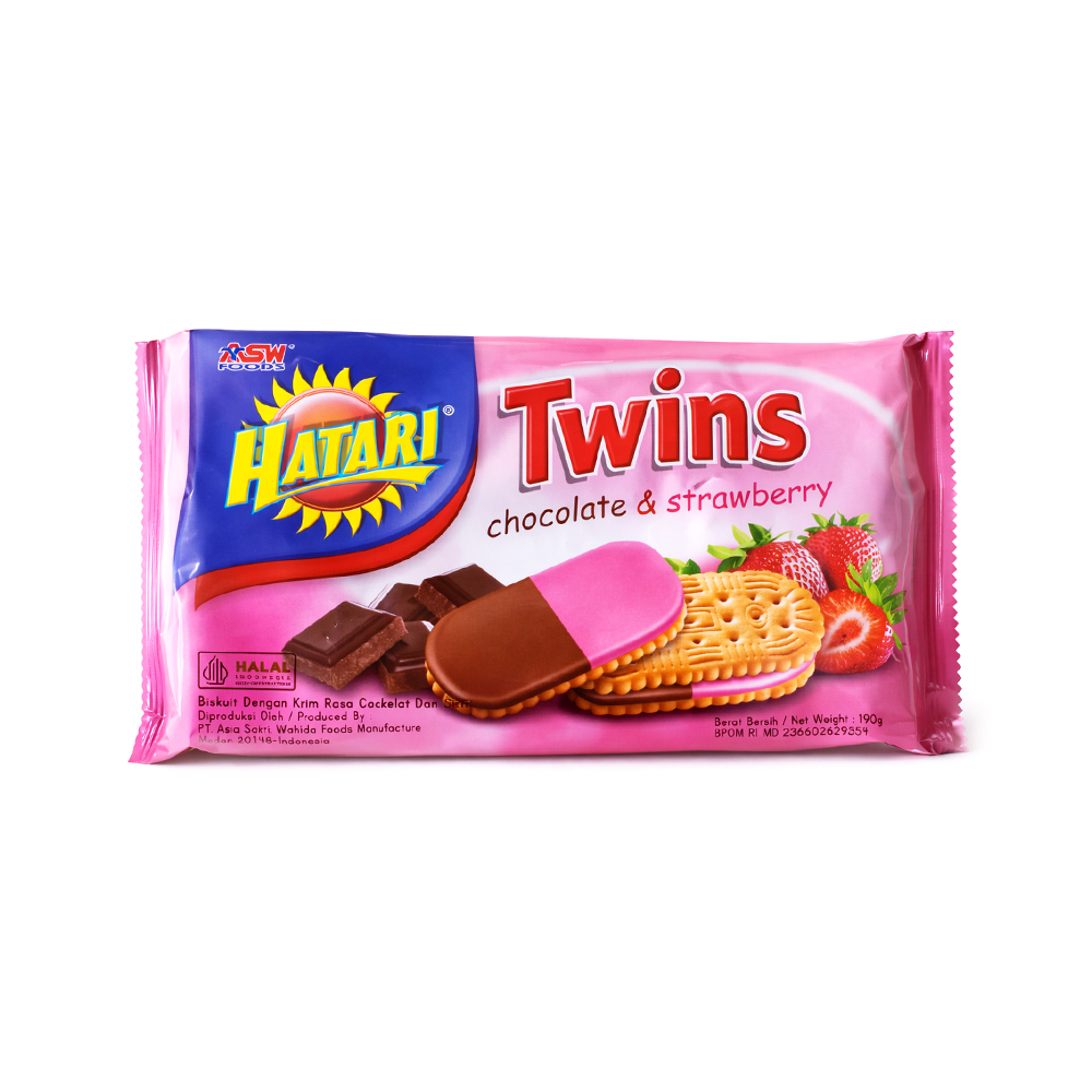 Galletas Rellenas de Chocolate y Fresa (190g)