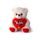 Peluche Oso Te Amo Blanco Corazón Rojo