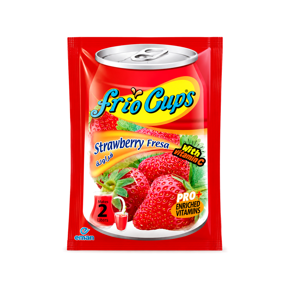 Refresco en polvo Frio Cups Sabor Fresa (10g)
