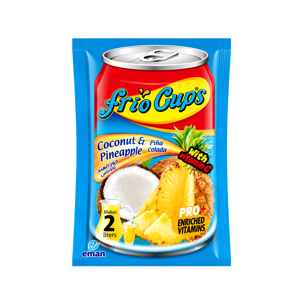 Refresco en polvo Frio Cups Sabor Coco y Piña (10g)