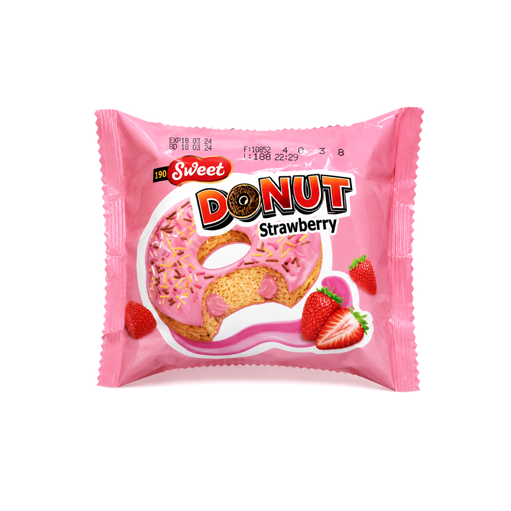 Donut Chocolate +Fresa Super Dulce