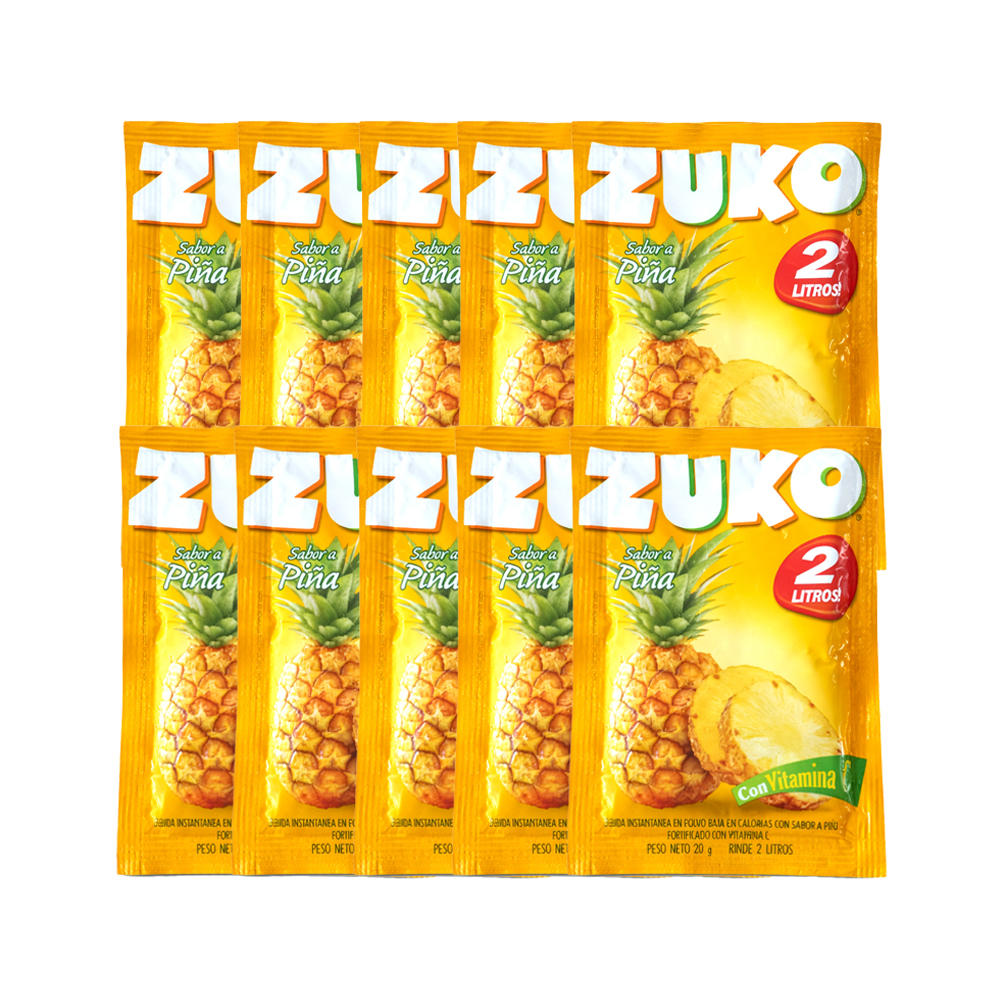 Pack de 10uds de Refresco Zuko de Piña (20g)