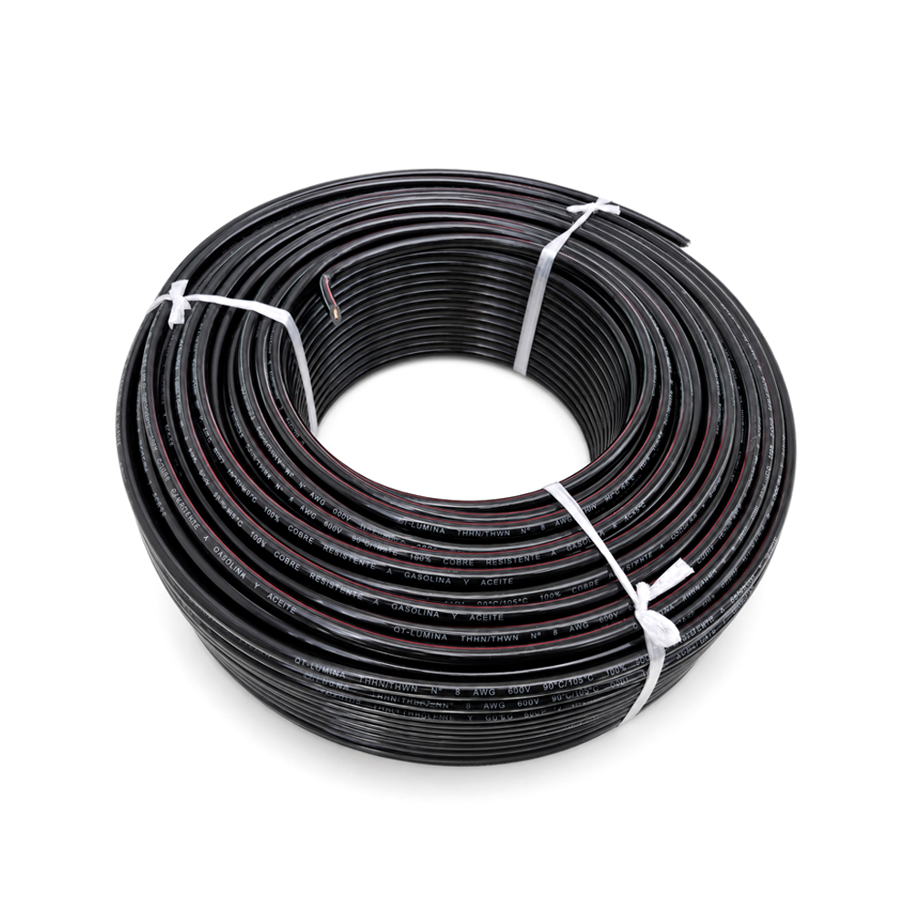Cable Eléctrico Q7-LUMINA con Conductor Trenzado y Cubierta de Nailon Negro (100m)
