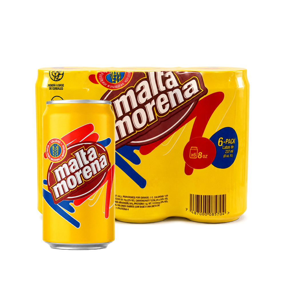 Pack de 6uds Malta Morena (6x8oz)