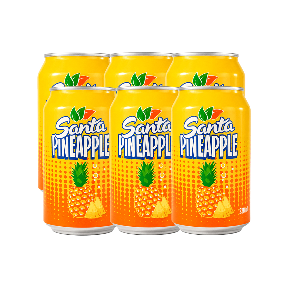 Pack 6uds de Refresco Santa Pineapple (6x330ml)